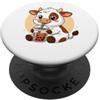 Cute Kawaii Cow Drinks Boba Bubble Tea Carino Mucca Kawaii Anime Bere Bubble Tea Ragazza Bambini PopSockets PopGrip Adesivo