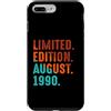 August 1990 Birthday Gift For Year 1990 Custodia per iPhone 7 Plus/8 Plus Edizione Limitata Agosto 1990 Compleanno