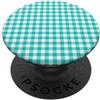 Preposh Preppy Cottagecore - Mini quadretti piccoli a quadretti, colore: foglia di tè PopSockets PopGrip Adesivo
