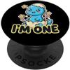 One Old Year Baby Dino First Party Toddl Carino primo compleanno bambino dinosauro un vecchio anno ragazzi ragazze PopSockets PopGrip Adesivo