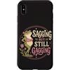 Frog Aging Humor Custodia per iPhone XS Max Sagging Ma Ancora Bavaglio Divertente Rana Umorismo Retrò