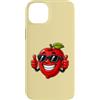 Cartoon Fruit Apple Summer Cool Custodia per iPhone 14 Plus Cool Cartoon Apple Summer Occhiali Da Sole Design