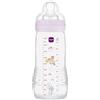 MAM Istruzioni in Lingua Straniera - Mam Easy Active Baby Bottle 330 Ml, Biberon Ergonomico, Grande Biberon per Apprendimento, Tettarella Mam N. 3 in Silicone e Tappo Salvagoccia, 4+ Mesi, Rosa