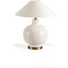 AlexandreHouse LAMPARA DE SOBREMESA 30X30X49 METAL DORADO/CERAMICA BLANCO SIN PANTALLA