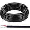 iGreely Cavo 2 x 1,0 iGreely a 2 fili, 18 AWG, cavo elettrico a 2 fili, 15 m, filo di rame stagnato privo di ossigeno, resistente alle alte temperature, morbido e flessibile (50 ft)