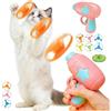 Generic Lanciatore a forma di libellula, in bambù, 9 pezzi, per gatti e gatti, lanciatore di dischi volanti, giocattolo interattivo a LED per recuperare i gatti, colore: rosa