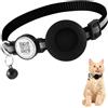 Foydream Collare Gatto per Airtag, Collare Impermeabile per Gatti, Riflettente per Gatti con Chiusura di Sicurezza e Campanellino per Gattini e Cani di Piccola Taglia