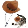 Nbbwwu Cappello da cowboy per cani, cappello da cowboy per gattino, accessori per feste per cani e gatti, per uso quotidiano, carnevale, Halloween, vacanze, feste a tema occidentale