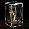 INNAL Acrilico Rettile Caso 11 x 12 x 20 cm Staccabile Terrario in Acrilico Trasparente Teca Rettili Scatola di Alimentazione per Rettili Insetti Lucertola Spide Scorpion