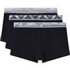 EMPORIO ARMANI Boxer da Uomo, Confezione da 3, Nero/Nero, S