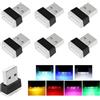 CGEAMDY 7 Pezzi Illuminazione Ambientale USB per Auto, USB Illuminazione Atmosfera Luce Set Decorazione Interna per Auto, Lampada D'atmosfera Interna per Auto, Computer Portatili, Luci Notturne