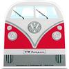 BRISA VW Collection Raschia Ghiaccio Volkswagen in policarbonato, Accessorio Invernale per Auto con Design Campervan Bus T1 (Fronte Bus/Rosso)