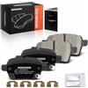 Frankberg Set pastiglie freno 4x pezzi Posteriore Replace #95517078 | Compatibile con Opel Corsa E X15, Adam M13, Fiat 500L 351 352, Tipo 356 357; con segnalazione acustica dell'usura