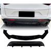 KUBYMOTO Kit spoiler paraurti anteriore + diffusore paraurti posteriore per Alfa Romeo Stelvio 2017-2025 nero lucido effetto fibra di carbonio