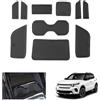 GAFAT Compatibili con Citroen C3 e-C3 2025 2026 2027 (Freno a Mano) Tappetini Antiscivolo, Accessori C3 IV (CC21) Tappetino Gomma per Console Centrale, Cuciture de Porte (Rosso)