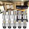 Defvnsy Lampadina a LED 1142 BA15D, 6000 K, bianco caldo brillante, nessuna polarità, 12 V, per camper, camper, barca, cortile, paesaggio, lampadina di ricambio per 94 1076 1130 1196 1004