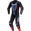 Alpinestars GP Force V2 Tuta in pelle da motociclista in un pezzo, nero/blu/rosso, 52