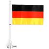 Artudatech Portapacchi Moto Verticale Bandiera Germania Bandiera per Moto per Harley-Davidson Touring Road King Glide & FLHT