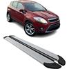 OMAC Sottoporta Laterali Pedane Laterali Schweller compatibile con Ford Kuga I 2008-2012 Alluminio Argento