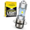 Ruiandsion P36D LED Lampadina Faro Moto Bianco DC 10V-80V Non Polarità Super Luminosa 3570 3SMD Chip Luce Alta/Bassa Plug and Play Sostitutiva per Moto/Auto/Scooter (Confezione da 1)