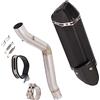 WILSEM Slip On Sistema Completo Di Scarico Moto Collegamento Centrale Tubo Eliminator Migliorato In Acciaio Modificare Fuga Per Benelli TRK502 TRK 502