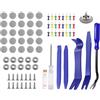 Hitopin Kit Riparazione Cielo Auto, 140PCS Vite Per Riparazione Tetto Auto, Kit Rivetti Pulsante per Rivestimento, Riparazione Rivetti Pulsante, con 1 Nastro di Misura e 1 Cacciavite, per Tutte Auto