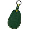 Rondrive Custodia portachiavi compatibile con Alfa Romeo Giulia 2025 2026 Stelvio Tonale custodia per chiave auto in pelle fatta a mano protezione completa, 3 pulsanti, verde scuro
