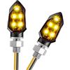CICMOD 2Pz Indicatori di Direzione Moto, Mini Frecce LED Moto 12V Omologate LED Indicatori E-Mark Universale per Scooter Quad Cruiser