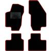 QUEMAR Tappetini Auto per Alfa Romeo 156, Bordo Rosso, 0 Ricami | 1997-2007 / Kit Tappeti Moquette e Gomma su Misura / Set 2 Anteriori + 2 Posteriori / Ricami e Colori Personalizzati