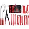 Abiyou 19 Pezzi Strumento di Rimozione Auto, Kit Smontaggio Pannelli Auto, Strumento di Rimozione Pannelli, Smontaggio Attrezz per Riparazione, Kit smontaggio Auto, per Auto Pannelli Porta (Rosso)