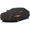 FUKKA Telo copriauto per bmw X4 M COMPETITION, copriauto traspirante per esterni con cerniera resistente ai raggi UV, al vento e alla neve telo auto(Black Orange)
