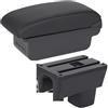 BHGMGEBLV Bracciolos centrales Per SUZUKI Per Swift 2005-2025 Bracciolo Box Auto Portaoggetti Per Rinforzato Dettagli Interni Elevati Bracciolo centrale per auto(B black line 3USB)