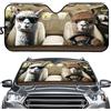Dajingkj Protezione solare per parabrezza auto, divertente design di animali, taglia universale, protezione UV per parabrezza, parasole pieghevole (capra personalizzata)