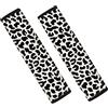 Dolyues - Copri cinture di sicurezza per auto, motivo leopardo animale bianco e nero, 2 pezzi, cuscinetti per tracolla, cuscino morbido per la spalla, per donne