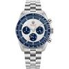 1963 Watch Watchdives WD1863 VK63 - Orologio cronografo da uomo con movimento a mano e cristallo zaffiro a bolle, cinturino impermeabile in acciaio inox 10 bar, Panda Blu