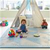 LÜ BABYMATS LuBabymats - Tappeto a puzzle per bambini, in gomma EVA. Pavimento extra imbottito per bambini in blu e grigio