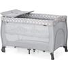 Hauck Culla da Campeggio Sleep N Play Center - Lettino Neonato fino 15kg - Letto pieghevole 120x60cm - Letto Bambini con 2 Piani Regolabili, Fasciatoio e Ruote - Grigio, Orsi