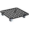 WAGNER Carrello per piante BLACK FLOWER 30 x 30 x 5,5 cm I Black Edition Carrello per fiori in acciaio per interni, verniciato nero I Portavaso con bordo alto I Portata 60 kg - 20093701