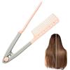 Generisch Spazzola per capelli a forma di V, per smoothing a V, 1 clasp per styling termico, salon Grade Pressing Tool with Firm Bristles, Grooming Supply, Alignment Tools for Blow , Parting