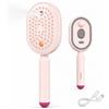 Jeeeun Electric Spray Air Cushion Massage Comb, Self-Cleaning Mist Hair Brush for Anti-Static Frizz Control and Daily Hair Care (Pink)