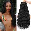 MLETULIPS Extension di capelli ricci all'uncinetto, onde profonde, capelli all'uncinetto, onde oceaniche, capelli sintetici morbidi, ricci bohémien, onde d'acqua, trecce all'uncinetto per donne (1B