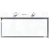 GLOBALO Cappa aspirante, cappa da incasso per cucina, ventilatore piatto, con illuminazione, larghezza di installazione, vetro temperato, SPEDTERO 60.2 White [Classe di efficienza energetica B]