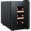 INFINITON ELECTRONICS VINOTECA INFINITON WCL-6B (G, capacità fino a 6 bottiglie, ripiani in legno, display a LED, porta in vetro, frigorifero per vini)