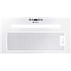 GLOBALO Cappa aspirante da incasso per cucina, ventilatore, filtro grasso, cappa sottopiano con illuminazione, larghezza di incasso 60 cm, 4 livelli di potenza, acciaio laccato, Agendero 60.2 White