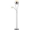 TRIO LIGHTING FOR YOU Trio Chris Piantana LED, Diffusore Mezza Sfera e Lampada Lettura, Effetto Ghiaccio, Integrata, 22 watts, Cromo