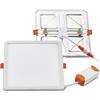 Monkey Ladder Downlight regolabile da incasso quadrato da 175 x 175 mm, 15 W, 4000 K, luce bianca, con taglio regolabile. Ideale per l'illuminazione moderna ed efficiente.