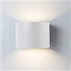 LUSSIOL Lampada da Parete Interno/Esterno Dozy, Bianco