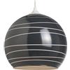 LUSSIOL Lampada Shadow Nero, Sospensione Vetro, 40W, Nero, ø 30x30 cm