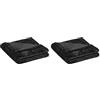 Amazon Basics Coperta in Pile Morbida e Confortevole per Divano, 127 x 152 cm, Nero (Confezione da 2)