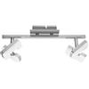 WOFI a LED plafoniera Spot metallo 5.2 W integrato 80 x 110 x 340 cm, nichel opaco 7026.02.64.5000